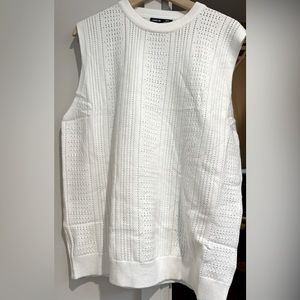SHEIN Sweater Vest-White
